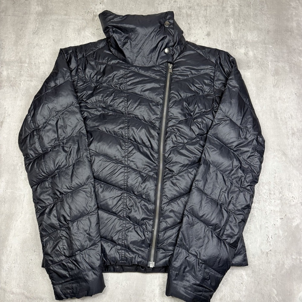 Patagonia Prow Puffer Jacket Womens Medium Black Goose Down Full Zip 28420 VTG